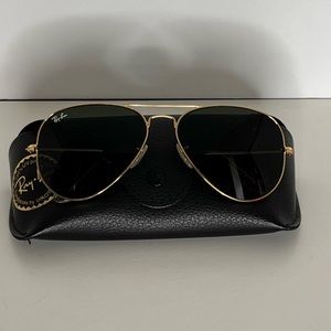 Ray-Ban gold aviator sunglasses
